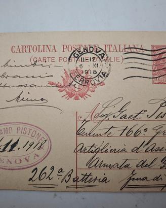 Cartolina WWI 1918 Armata Grappa Febbre Spagnola