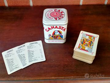 da collezione SCATOLA DI LATTA gioco carte canasta