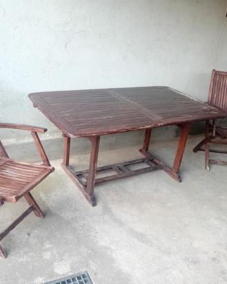 set tavolo e sedie da giardino 