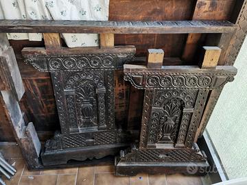 Tavolo Fratino intagliato - 100 x 125 cm