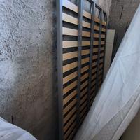 Letto matrimoniale +rete in doghe+ materasso large