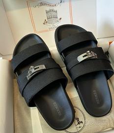 Pantofole HERMES Jackson in pelle di vitello eu 44