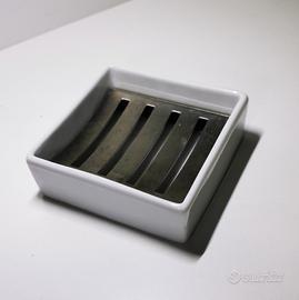 Portasaponetta in acciaio 9x9x3