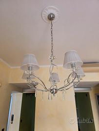Lampadario argentato