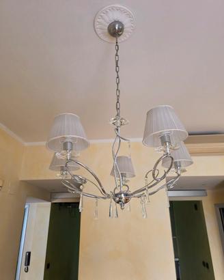 Lampadario argentato
