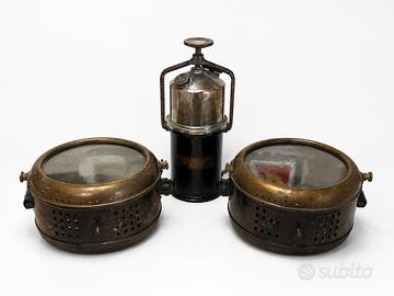 Fanali acetilene auto d’epoca con generatore