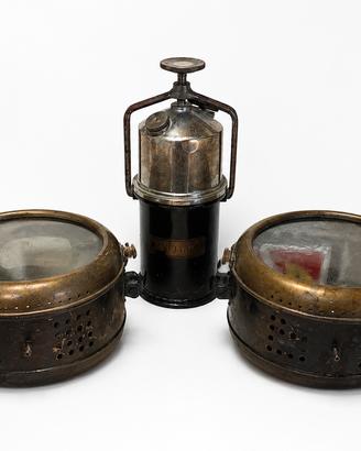 Fanali acetilene auto d’epoca con generatore
