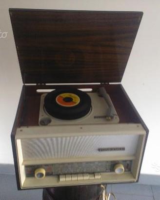 Radio Antica con Dischi 33 Giri in Vinile