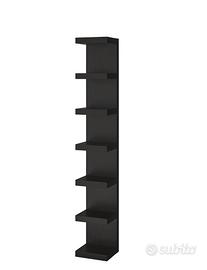 Scaffale Ikea Lack marrone nero