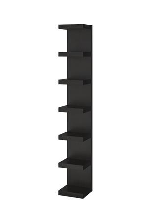 Scaffale Ikea Lack marrone nero