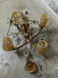 Lampadario in ferro battuto