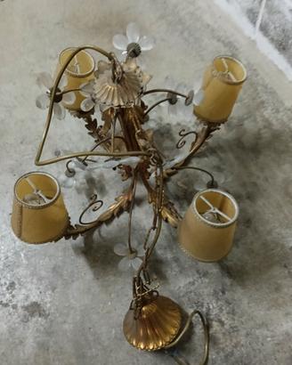 Lampadario in ferro battuto
