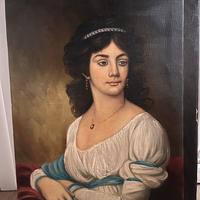 Dipinto quadro olio su tela 70x50 donna