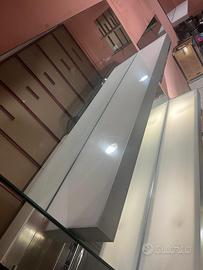 3 MENSOLE ILLUMINATE con bordo in alluminio 1,20m