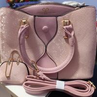Borsa elegante rosa, effetto glitter