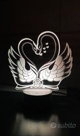 Cigni lampada led personalizzabile 