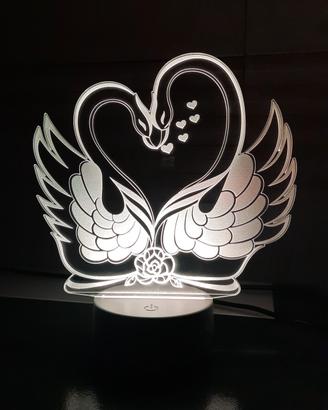 Cigni lampada led personalizzabile 