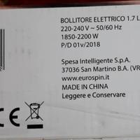 Bollitore elettrico 1,7L
