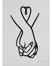 legame d'amore quadro in metallo 