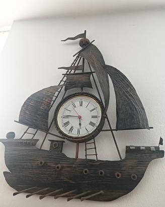 Orologio da parete - nave pirata