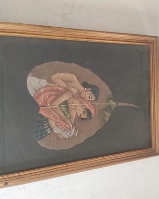 quadro dipinto su foglia
