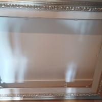 Cornice di legno color argento