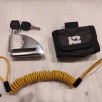 Blocca Disco Moto con Allarme 120dB in acciaio