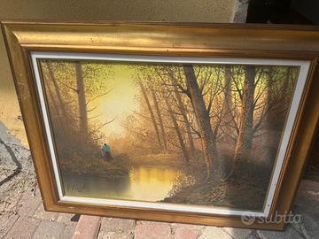 Quadro paesaggio 50×70 cm con cornice 