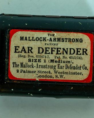Mallock-Armstrong ear defenders, London, 1915