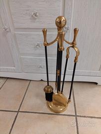 set attrezzi per camino e stufa 