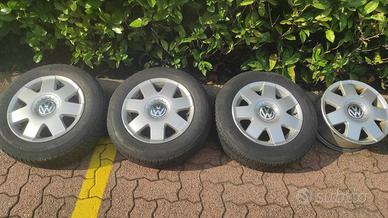Cerchi originali in lega 14” VW Polo+ Gomme