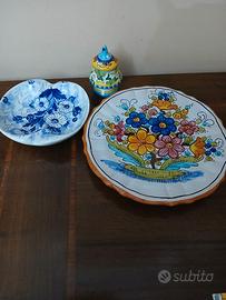set 3 elementi Deruta vintage 