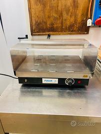 Vetrina riscaldata da banco Fugar in inox