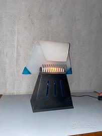 Lampada anni 90 con vetro murano bianco