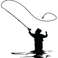 Adesivo pesca a mosca / fly fishing per auto