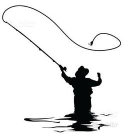 Adesivo pesca a mosca / fly fishing per auto