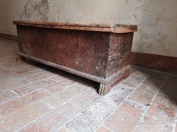 Cassapanca antica legno, metà 1800