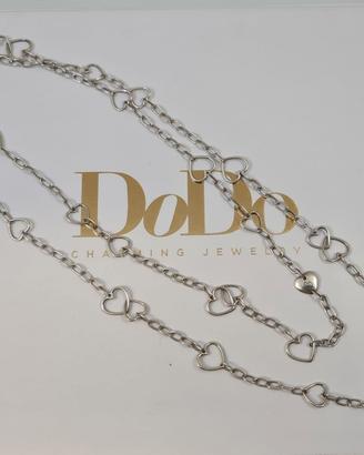 Collana DoDo lunga 1 metro in Argento 925