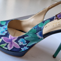 Sandali tacco spillo verde acqua