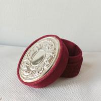 Portagioie vintage in argento 925 e velluto gothic