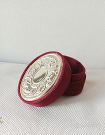 Portagioie vintage in argento 925 e velluto gothic