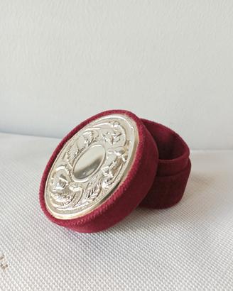 Portagioie vintage in argento 925 e velluto gothic