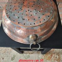 scolapasta antico in rame