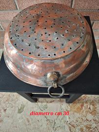 scolapasta antico in rame