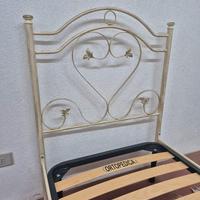 Letto singolo in ferro 85x190 c/ rete a doghe