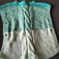 Mantella poncho bambina bimba verde