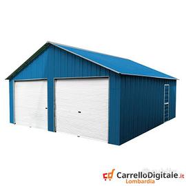 Box cantiere 666x724 due saracinesche 810kg blu
