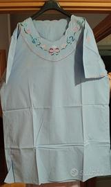 camicia da notte in cotone confezionata a mano