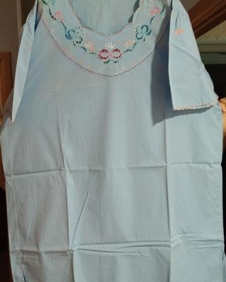 camicia da notte in cotone confezionata a mano