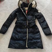 Moncler Piumino lungo imbottito parka cintura navy